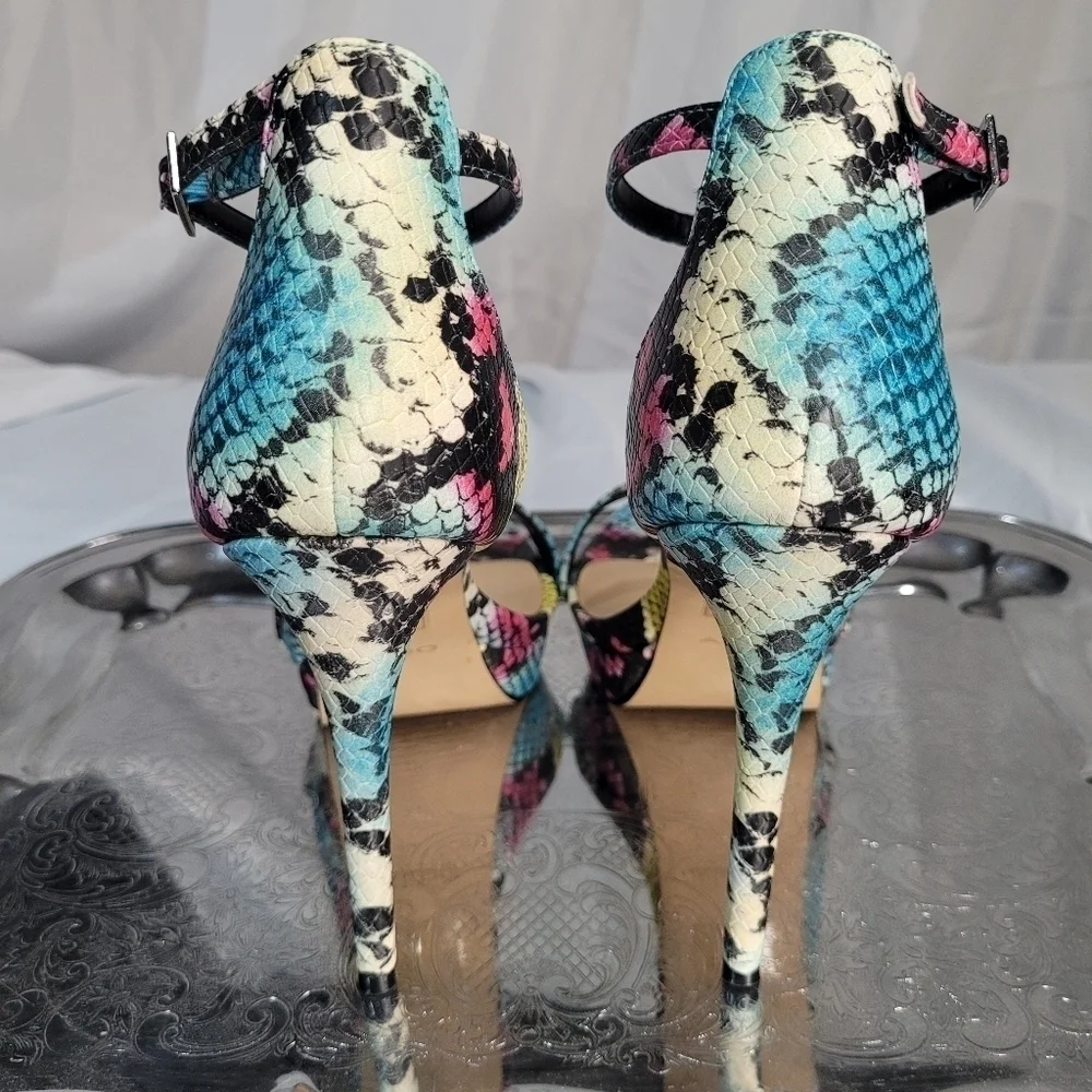 Aldo Multicolor Snake Print Stilettos-9 - Picture 3 of 8